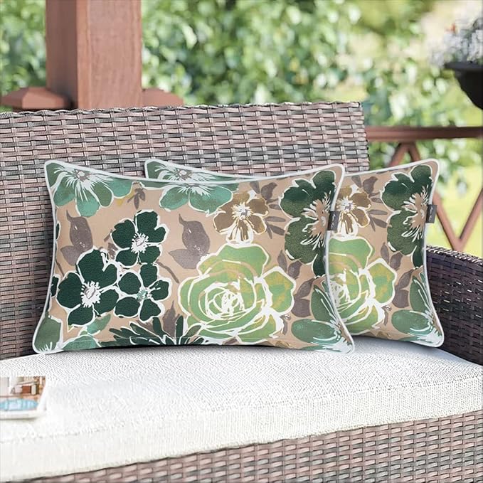 Magpie Fabrics Set of 2 Lumbar Throw Pillow by Magpie+Fabrics