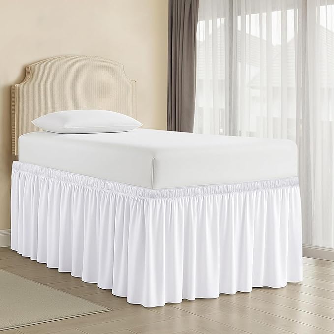 Dorm Bed Skirt Twin XL 32 Inch Drop, 100% Microfiber Extra Long College Dust - Image 3