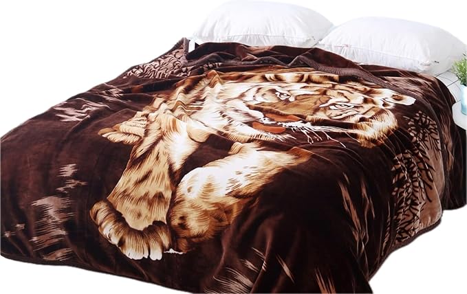 Tiger Animal Print Blanket 5.3 Lbs by Hiyoko