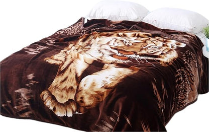 Tiger Animal Print Blanket 5.3 Lbs by Hiyoko