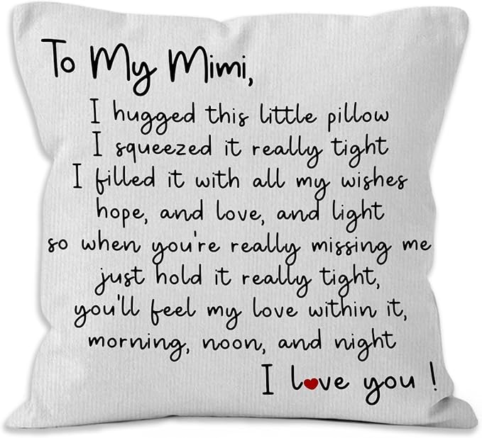 Mimi Gifts Throw Pillow Covers 18x18, Gifts by Unknown