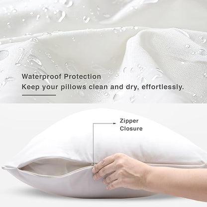 FABDREAMS Organic Waterproof Pillow Protector Set King Size | Pillow Cover Set - Image 2