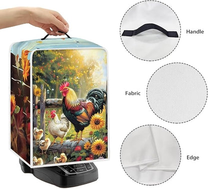 Mumeson Rooster Sunflower Modern Coffee Maker Cover - Image 5