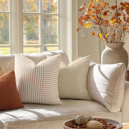 YCOLL Fall Pillow Covers 16x16, Modern Accent Throw Pillow Covers Set of 2 - Image 3