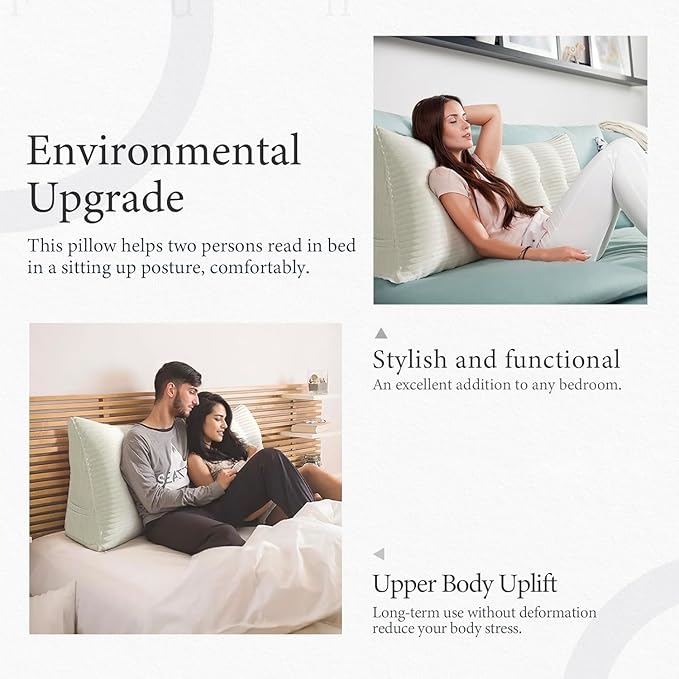 Wedge Headboard Pillow Dorm Room Reading Pillow Back Support - Image 6