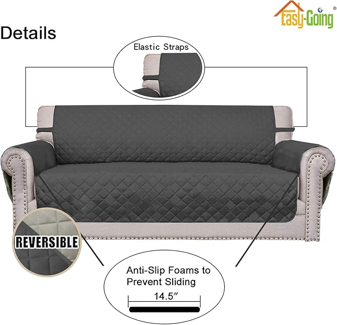 Easy-Going Sofa Slipcover Reversible Loveseat Sofa Cover Couch Cover - Image 3