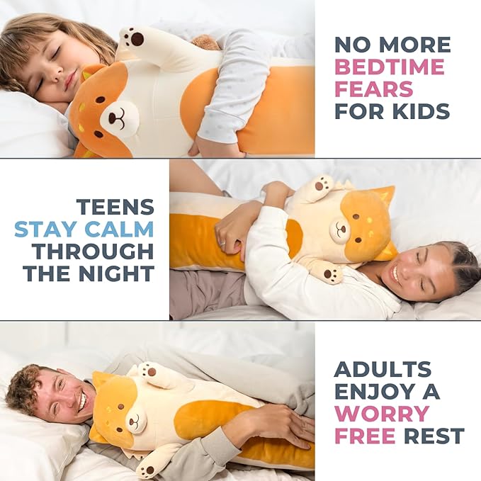 Fox Plush Body Pillow for Kids | Long Stuffed Animal Cuddle Pillow | Soft - Image 4