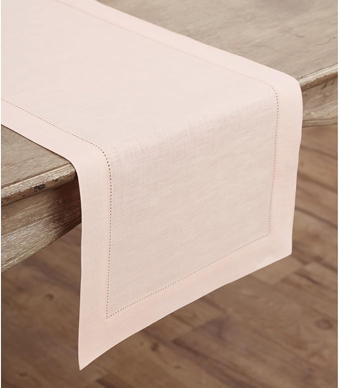 Solino Home Linen Pink Table Runner 120 Inches Long - Image 2
