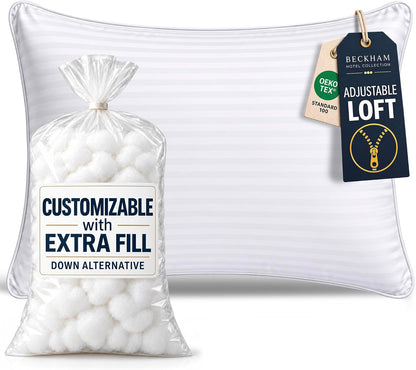 beckham hotel collection adjustable bed pillow standard/queen size, main product view