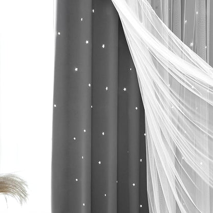 Kinryb Kids Blackout Curtains for Bedroom/Living Room/Classroom, Sheer Overlay - Image 8