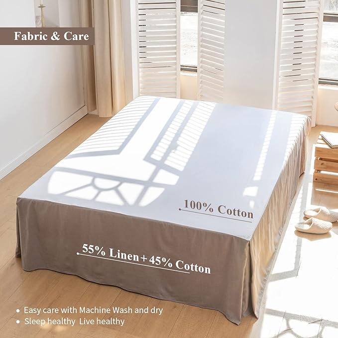 BISELINA French Linen Bed Skirt - Image 3