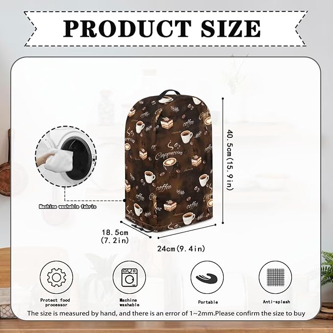Coffee Cake Blender Dust Cover, Stand Mixer or Coffee Maker Appliance Covers - Image 6