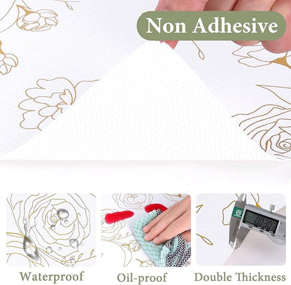 Shelf Liners for Kitchen Cabinets 12in x 20FT Non Adhesive Drawer Liner Gold - Image 5