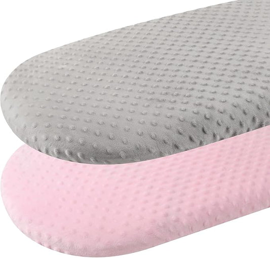 Dot Bassinet Sheet Set 2 Pack Stretch Fitted Cradle Sheets, Ultra Soft Thick by Bilokonda
