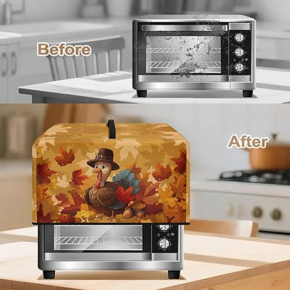 Microwave Oven Dust Cover, Thanksgiving Turkey Waterproof Polyester Dust Cover - Image 4
