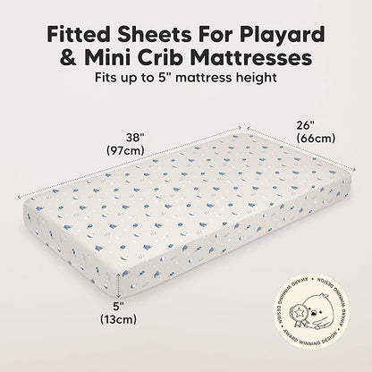 2-Pack Mini Crib Sheets Fitted - Image 3