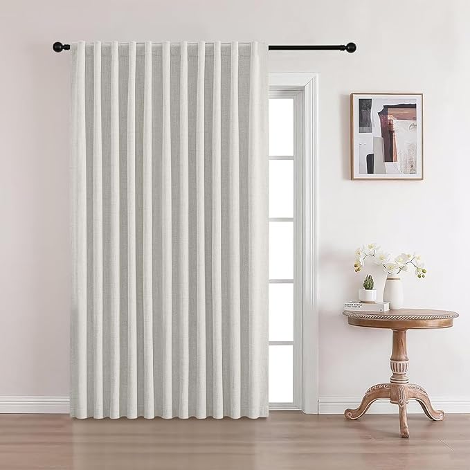 CUCRAF Custom Linen 100% Total Blackout Curtains, Light Blocking Drapes Thermal by CUCRAF
