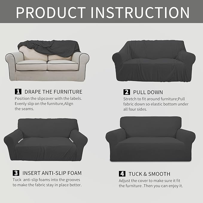 Easy-Going Stretch Sofa Slipcover 1-Piece Sofa Cover Furniture Protector Couch - Image 8