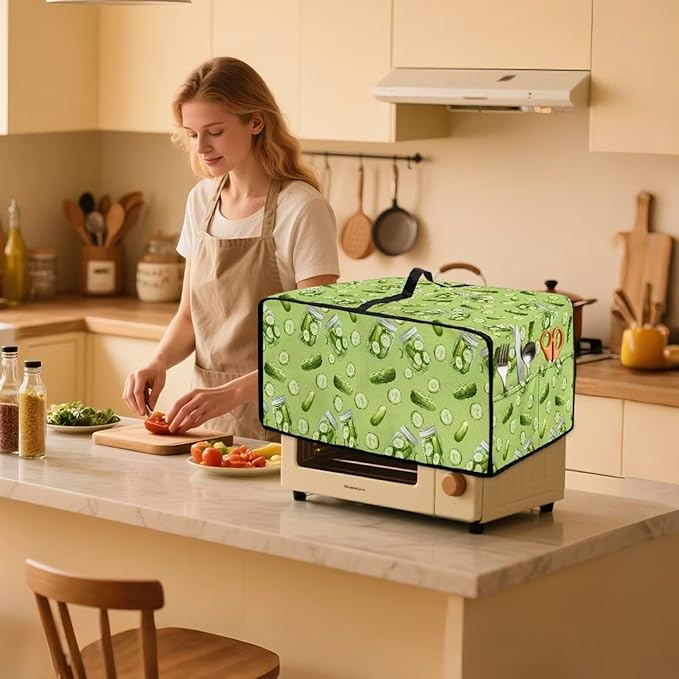 Toaster Oven Dust Cover with Storage Pockets, Dust-Proof Kitchen Appliance - Image 3