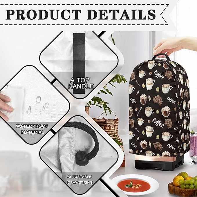Chocolate Coffee Cups Blender Cover - Image 5