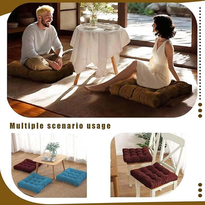 18x18in Floor Pillows Set Square Chair Cushion Pad - Image 3