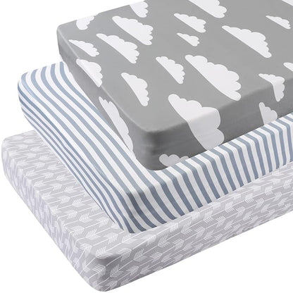 Onacosht Pack n Play Sheets 3 Pack by Onacosht