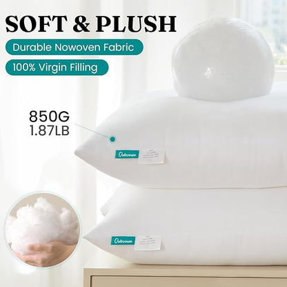 Oubonun 22 x 22 Throw Pillow Inserts - Image 4