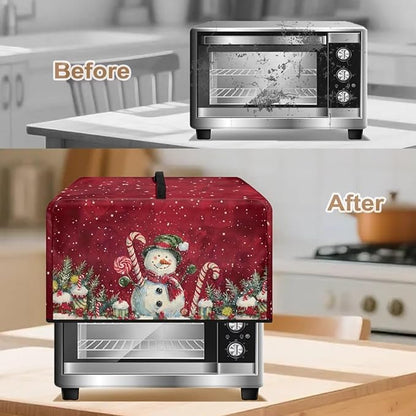Microwave Oven Dust Cover, Christmas Snowman Heat-Resistant Waterproof - Image 4