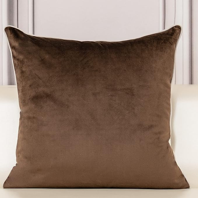 Aeckself European Floral Pillow Cover 20x20 Inch, Luxury Velvet Embroidered - Image 2