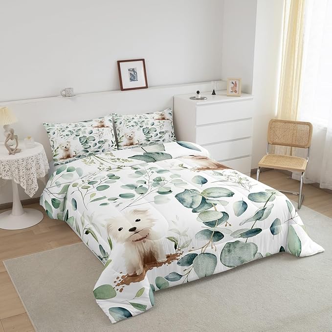 Erosebridal Cute Dog King Comforter Set - Image 3