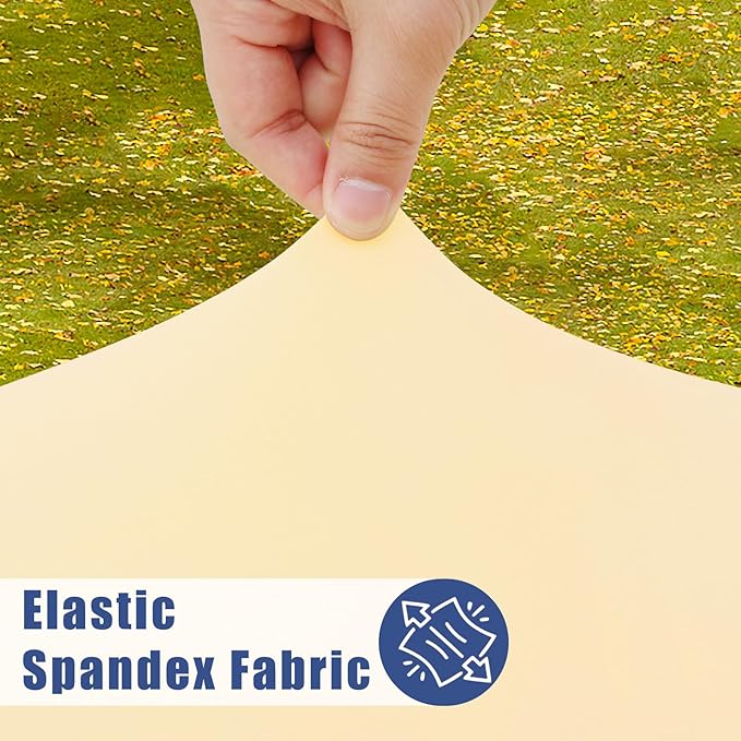 Round Spandex Tablecloth, Elastic Fitted Waterproof Tablecloths - Image 2