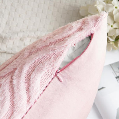 MIULEE Light Pink Valentines Throw Pillow Covers 24x24 Inch, Soft Spring Plush - Image 6