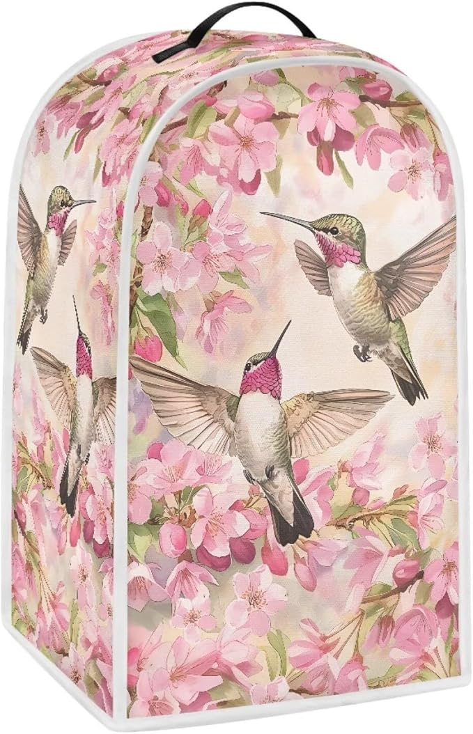 Flower Hummingbird Kitchen Blender Dust Cover Anti Fingerprint Polyester Food by YUVAMAGIMO