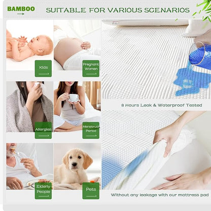 GRT King Waterproof Mattress Protector Rayon Bamboo - Image 5