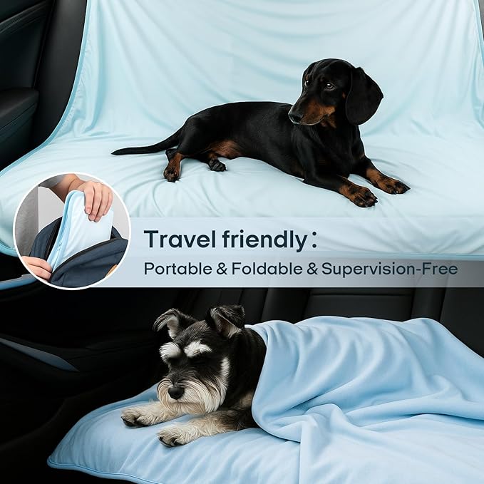 Zonli Premium Cooling Blanket for Dogs-Lightweight Fluffy Pet Throw & Bed Cover - Image 7