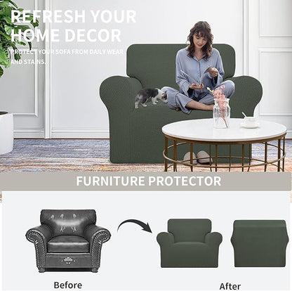 Easy-Going Stretch Oversized Chair Sofa Slipcover 1-Piece Couch Sofa Cover - Image 4