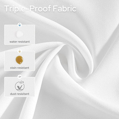 HOMEIDEAS Non-See-Through White Privacy Sheer Kitchen Curtains 36 Inches Long 2 - Image 9