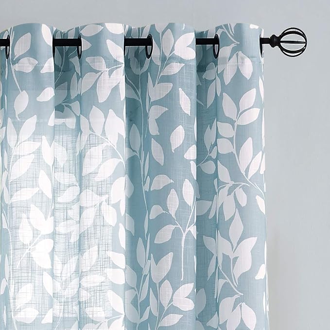 Treatmentex Blue Semi-Sheer Curtains - Image 3