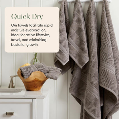 springtree home 100% cotton bath towel set |, close-up detail