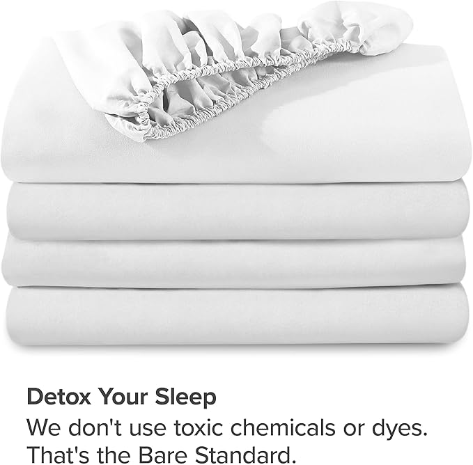 Bare Home 2-Pack Fitted Bottom Sheets Split King - Image 7