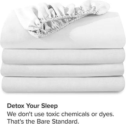 Bare Home 2-Pack Fitted Bottom Sheets Split King - Image 7