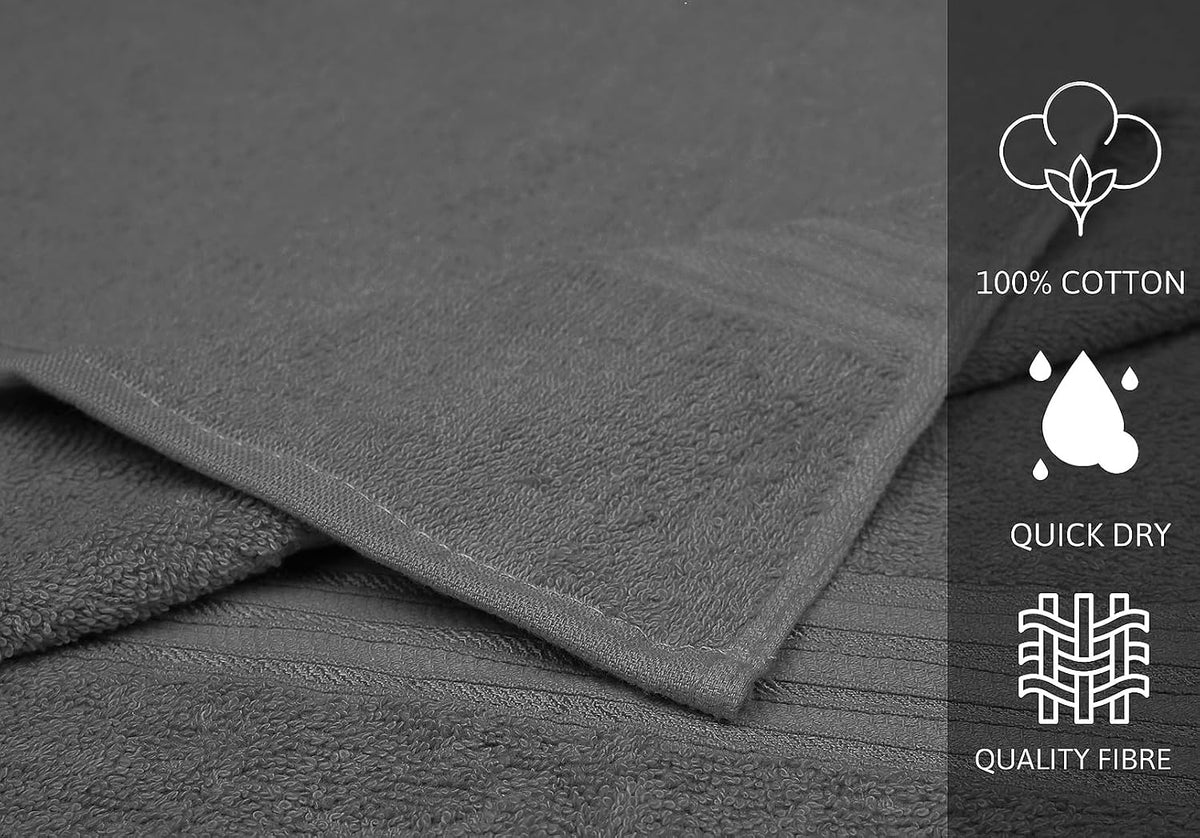 zuperia premium multicolor bath towels set of 8, close-up detail