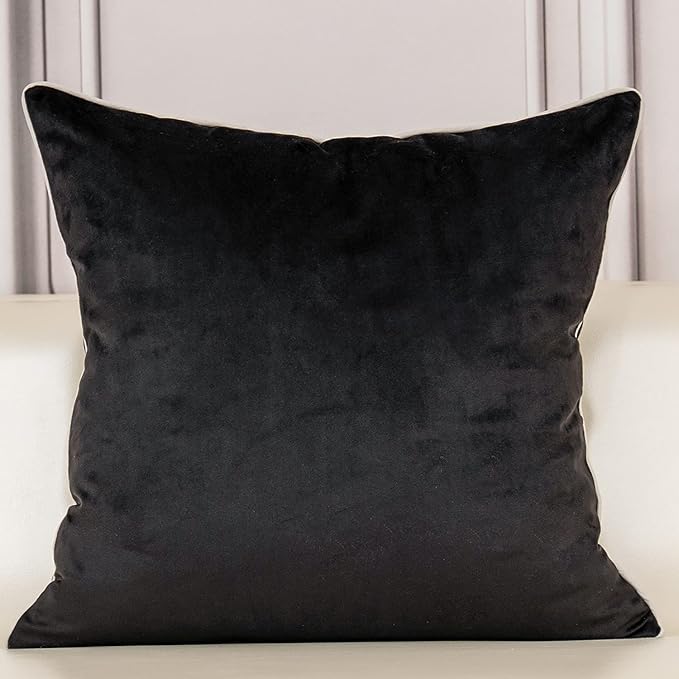 Aeckself European Floral Pillow Cover 18x18 Inch, Luxury Velvet Embroidered - Image 2