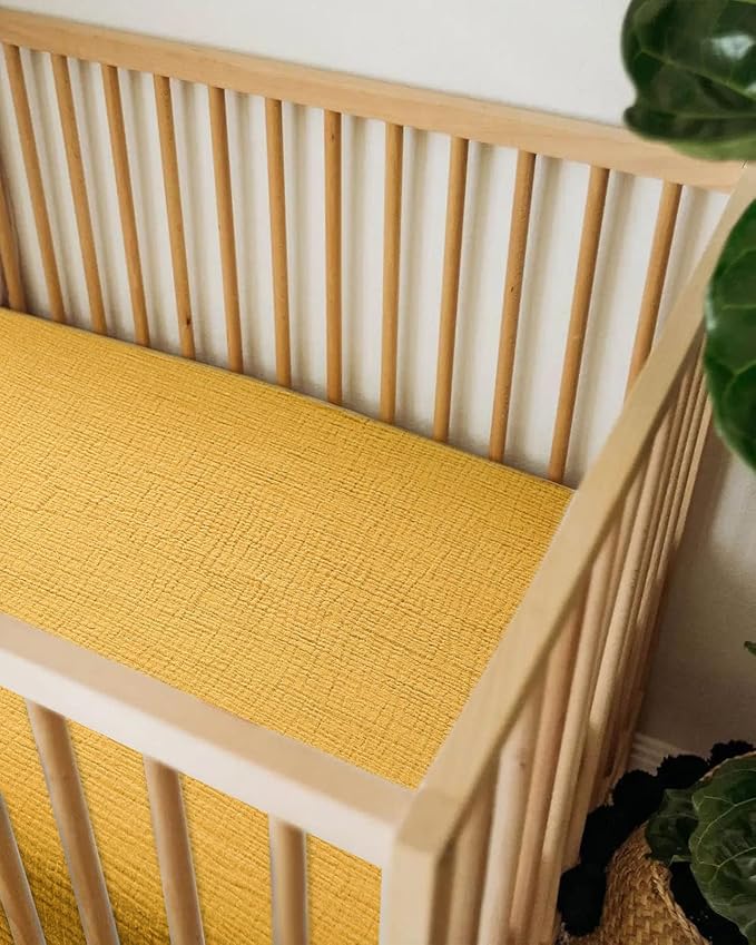 Muslin Bedside Bassinet Sheets 2 Pack, 33x20 Fitted Ultra Soft & Breathable - Image 6