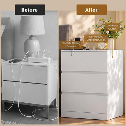 nightstands set of 2 with charging station and, package contents
