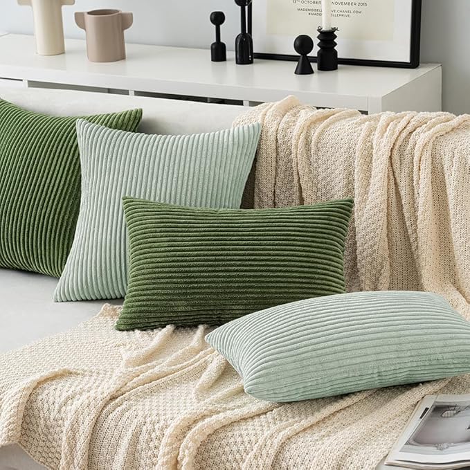MIULEE Pack of 2 Pillow Covers Soft Soild Decorative Square Throw Pillow Covers - Image 5