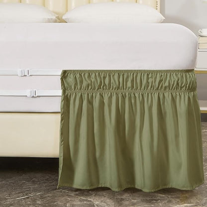 MEILA Queen Bed Skirt, Wrap Around Ruffle Bed Skit - Image 6