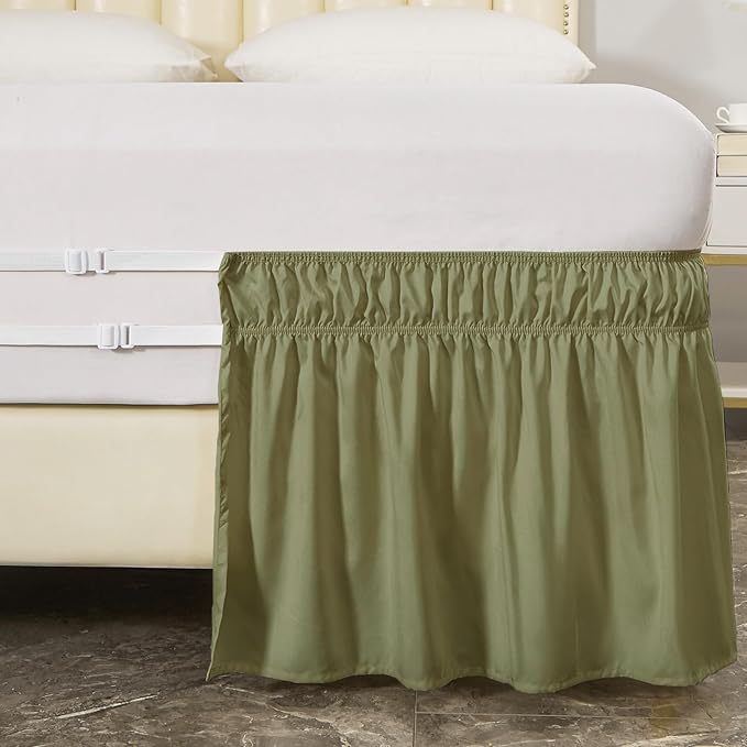 MEILA Full Bed Skirt, Wrap Around Ruffle Bed Skit - Image 6