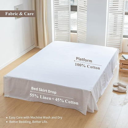 BISELINA French Linen Bed Skirt - Image 3