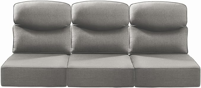 Luxury 22x24/22x25 6-Inch Smile Outdoor Sofa Cushions Set of 3 by ACTREST